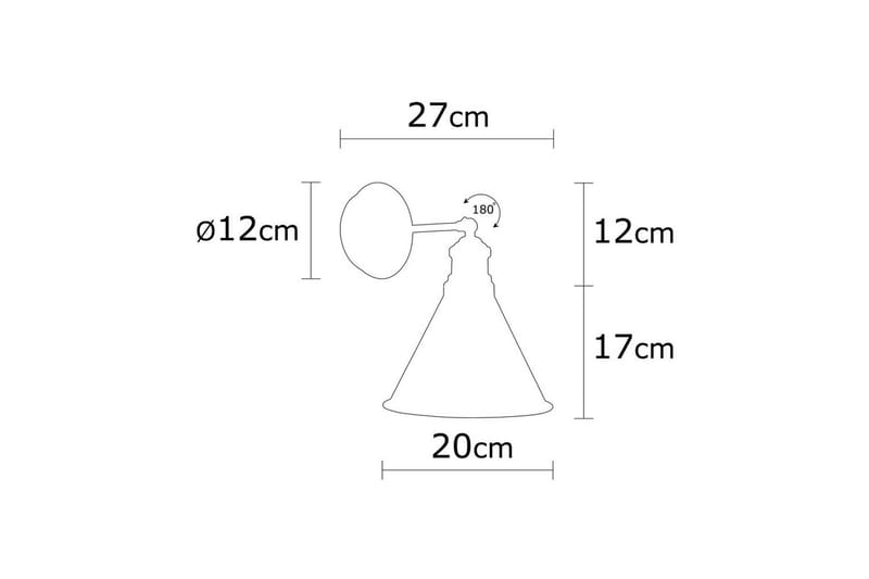 Vägglampa Adrim Svart - Svart - Belysning & el - Inomhusbelysning & lampor - Vägglampa