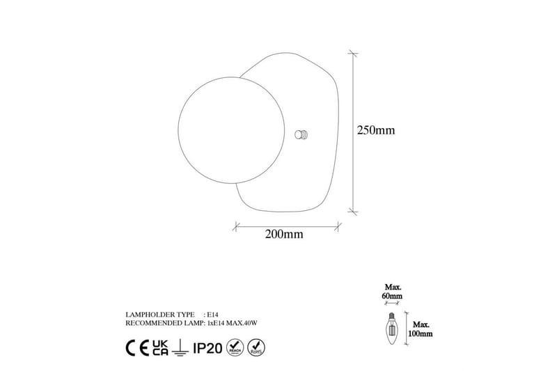 Vägglampa Ariofield Gold - Guld - Belysning & el - Inomhusbelysning & lampor - Vägglampa