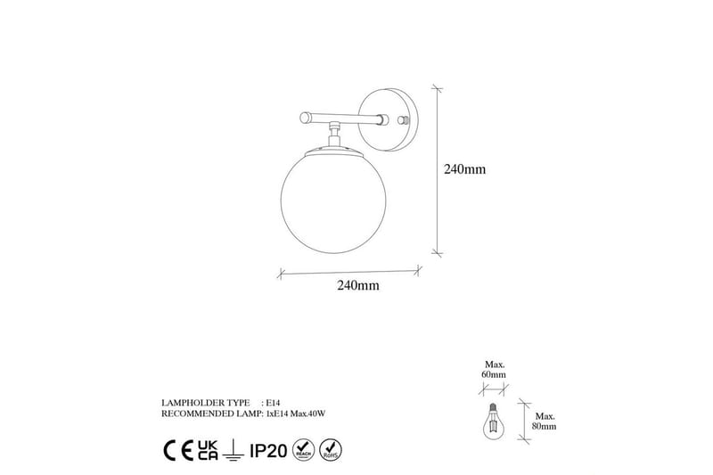 Vägglampa Berriarenr Glansig Rany - Glansig Rany - Belysning & el - Inomhusbelysning & lampor - Vägglampa