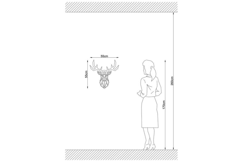 Vägglampa Brilo Deer Svart - Svart - Belysning & el - Inomhusbelysning & lampor - Vägglampa