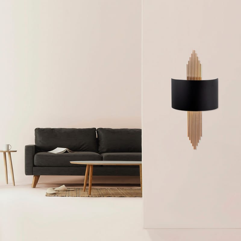 Vägglampa Curve - Svart/koppar - Belysning & el - Inomhusbelysning & lampor - Vägglampa