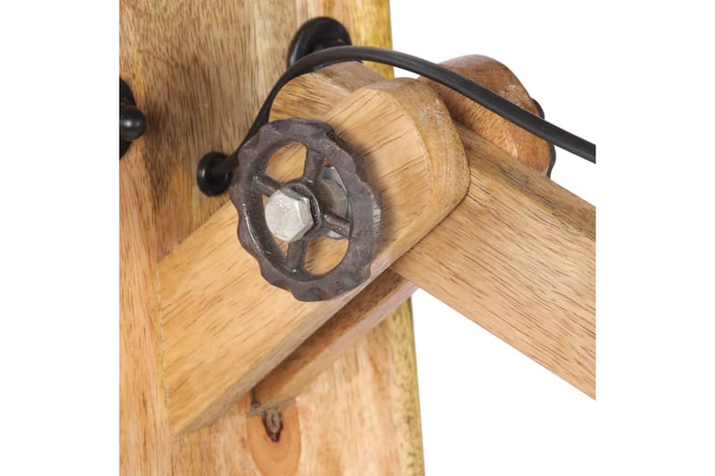 Vägglampa E27 silver massivt mangoträ och järn - Silver - Belysning & el - Inomhusbelysning & lampor - Vägglampa