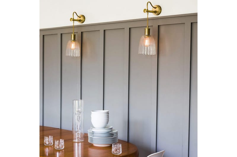 Vägglampa Elstead Lighting Douille Åldrad mässing - Åldrad mässing - Belysning & el - Inomhusbelysning & lampor - Vägglampa