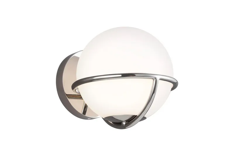 Vägglampa Feiss Apollo Polerad Nickel, Polerad Nickel