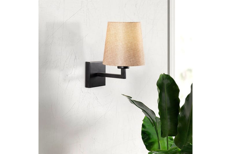 Vägglampa Fenda Svart / Grädde - Svart / Grädde - Belysning & el - Inomhusbelysning & lampor - Vägglampa
