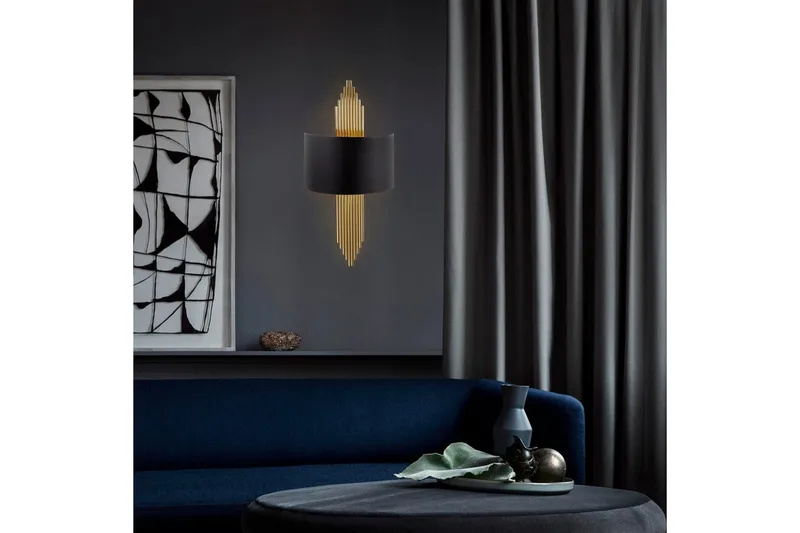 Vägglampa Grelon Svart / Rany - Svart / Rany - Belysning & el - Inomhusbelysning & lampor - Vägglampa