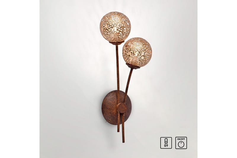 Vägglampa Greta - 19x44x14 cm - Belysning & el - Inomhusbelysning & lampor - Vägglampa