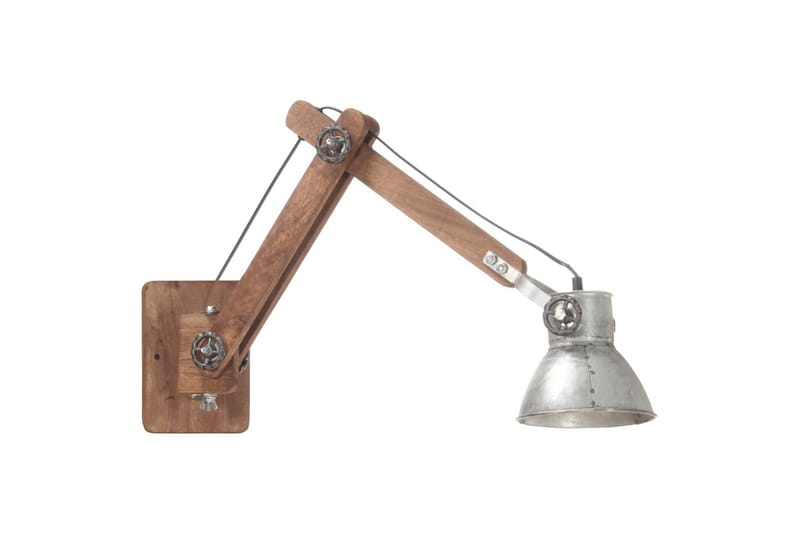 Vägglampa industriell stil silver rund E27 - Silver - Belysning & el - Inomhusbelysning & lampor - Vägglampa