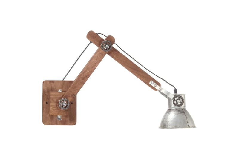 Vägglampa industriell stil silver rund E27 - Silver - Belysning & el - Inomhusbelysning & lampor - Vägglampa