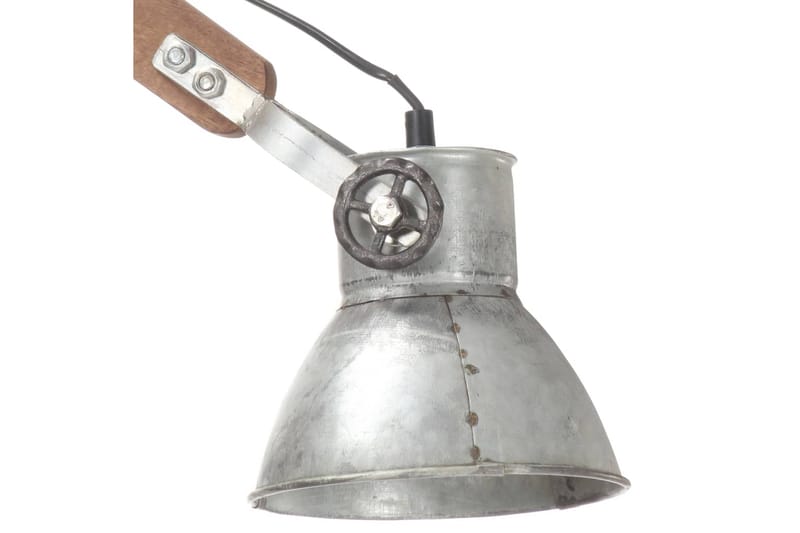 Vägglampa industriell stil silver rund E27 - Silver - Sänglampa vägg - Sovrumslampa - Vägglampa - Väggarmatur