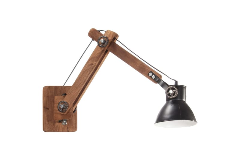 Vägglampa industriell stil svart rund E27 - Svart - Belysning & el - Inomhusbelysning & lampor - Vägglampa