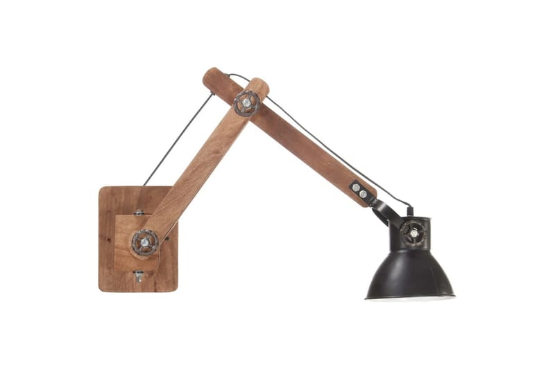 Vägglampa industriell stil svart rund E27 - Svart - Belysning & el - Inomhusbelysning & lampor - Vägglampa