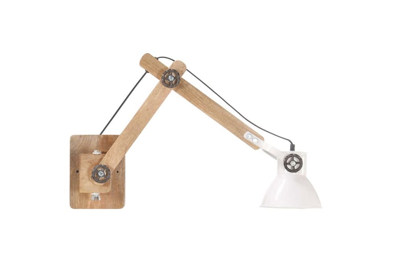 Vägglampa industriell stil vit rund E27 - Vit - Sänglampa vägg - Sovrumslampa - Vägglampa - Väggarmatur