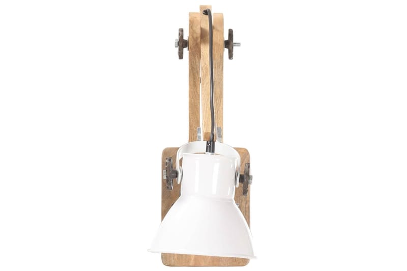 Vägglampa industriell stil vit rund E27 - Vit - Sänglampa vägg - Sovrumslampa - Vägglampa - Väggarmatur