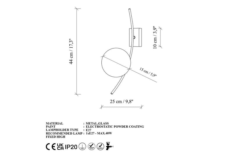 Vägglampa Kimbell Rany - Rany - Belysning & el - Inomhusbelysning & lampor - Vägglampa
