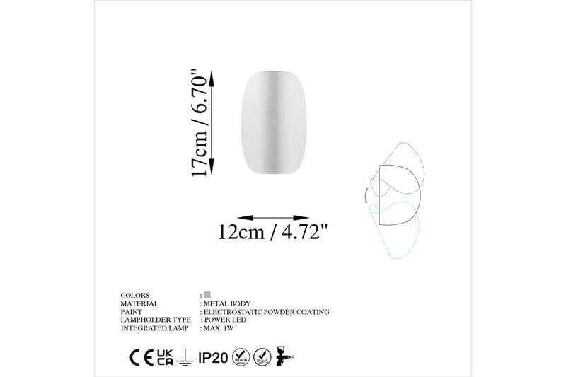 Vägglampa Koeia Chrome - Vit - Belysning & el - Inomhusbelysning & lampor - Vägglampa