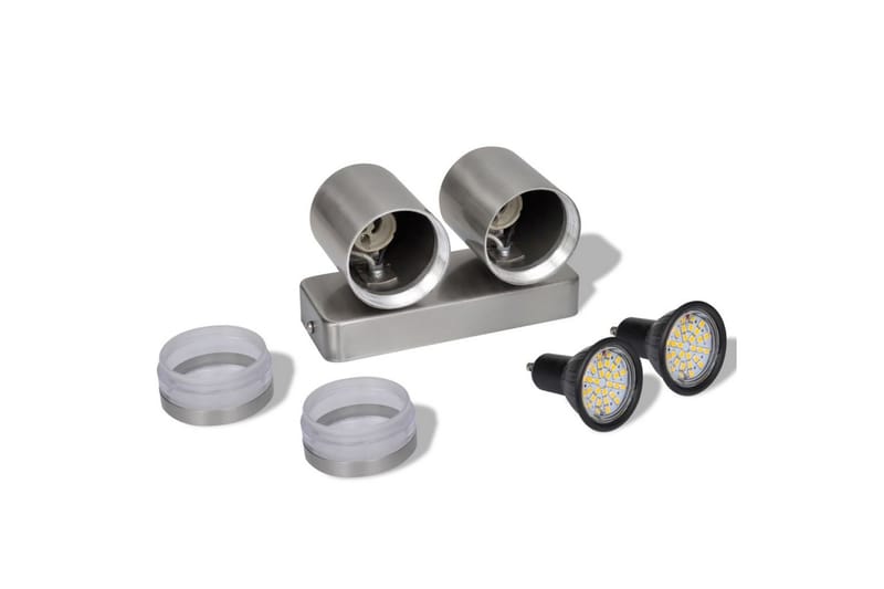 Vägglampa LED konformad GU10 rostfritt stål - Silver - Sänglampa vägg - Sovrumslampa - Vägglampa - Väggarmatur