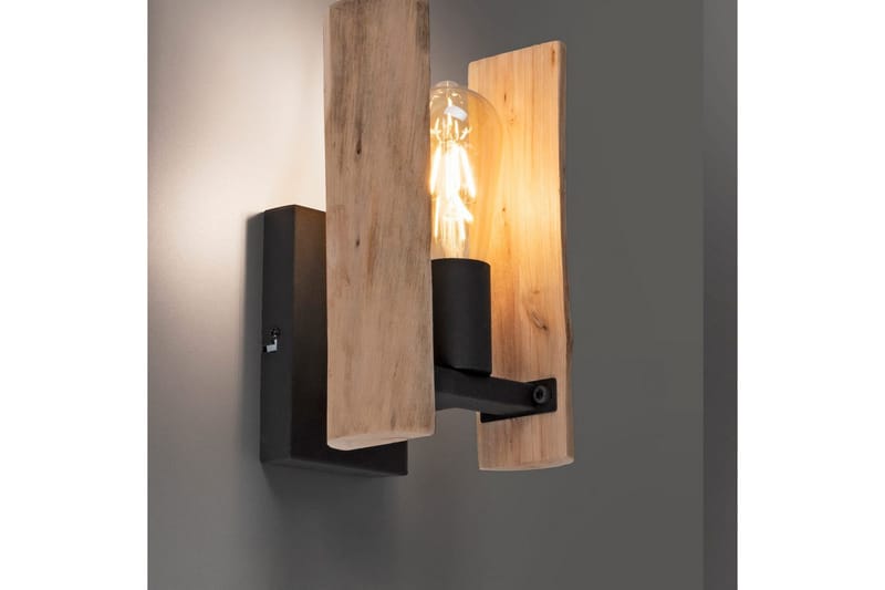 Vägglampa Log - 15x25x17 cm - Belysning & el - Inomhusbelysning & lampor - Vägglampa