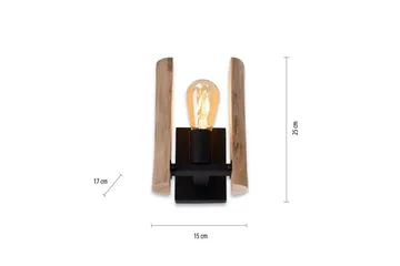 Vägglampa Log - 15x25x17 cm - Belysning & el - Inomhusbelysning & lampor - Vägglampa