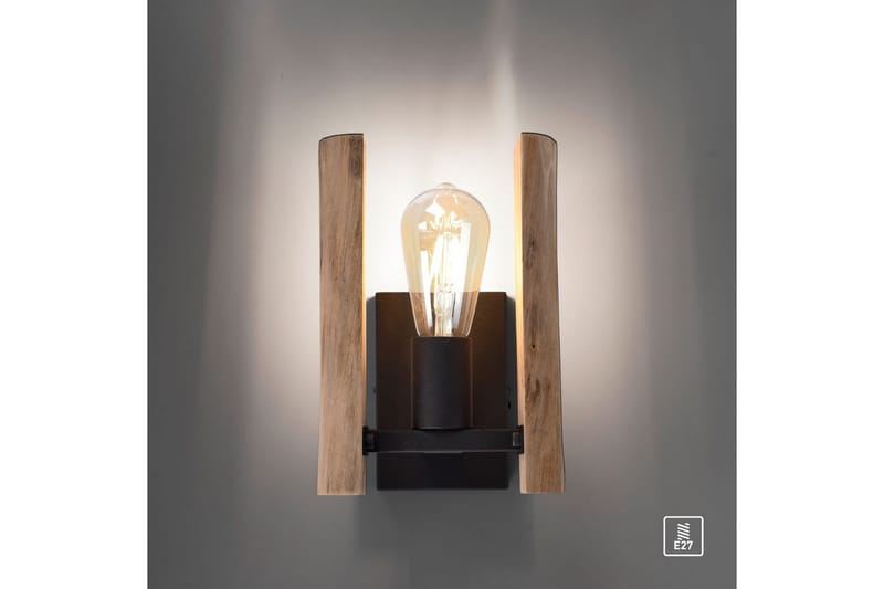 Vägglampa Log - 15x25x17 cm - Belysning & el - Inomhusbelysning & lampor - Vägglampa