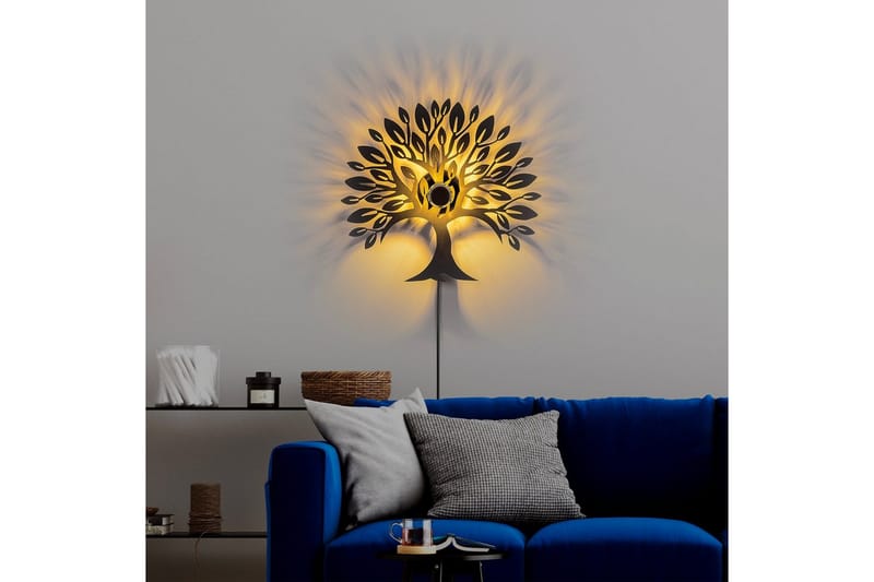 Vägglampa Malti Tree Svart - Svart - Belysning & el - Inomhusbelysning & lampor - Vägglampa