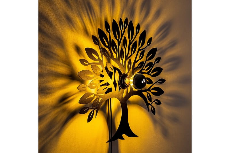 Vägglampa Malti Tree Svart - Svart - Belysning & el - Inomhusbelysning & lampor - Vägglampa