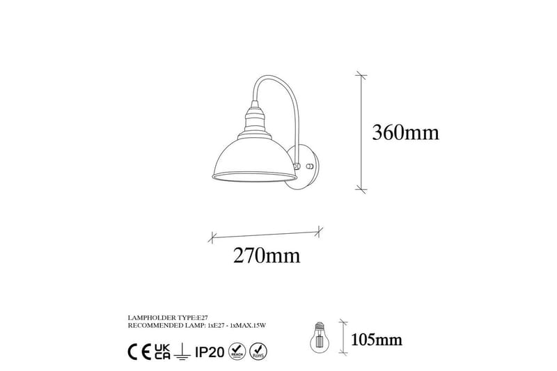 Vägglampa Masatsune Svart / Antik - Svart / Antik - Belysning & el - Inomhusbelysning & lampor - Vägglampa