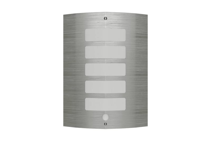 Vägglampa med rörelsesensor E27 rostfritt stål - Silver - Sänglampa vägg - Vägglampa - Väggarmatur - Sovrumslampa