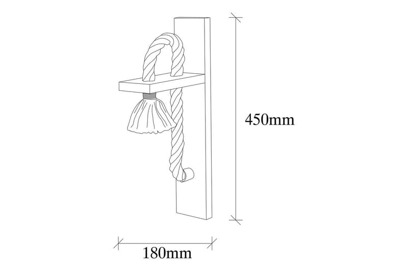 Vägglampa Nirao Trä - Brun - Belysning & el - Inomhusbelysning & lampor - Vägglampa