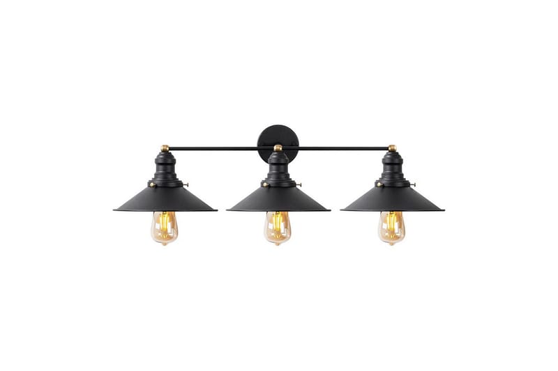 Vägglampa Nolen Svart / Antik, Svart/Antracit