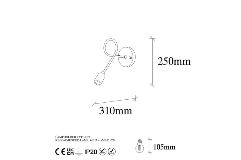 Vägglampa Ranju Svart / Antik - Brons/Svart - Belysning & el - Inomhusbelysning & lampor - Vägglampa