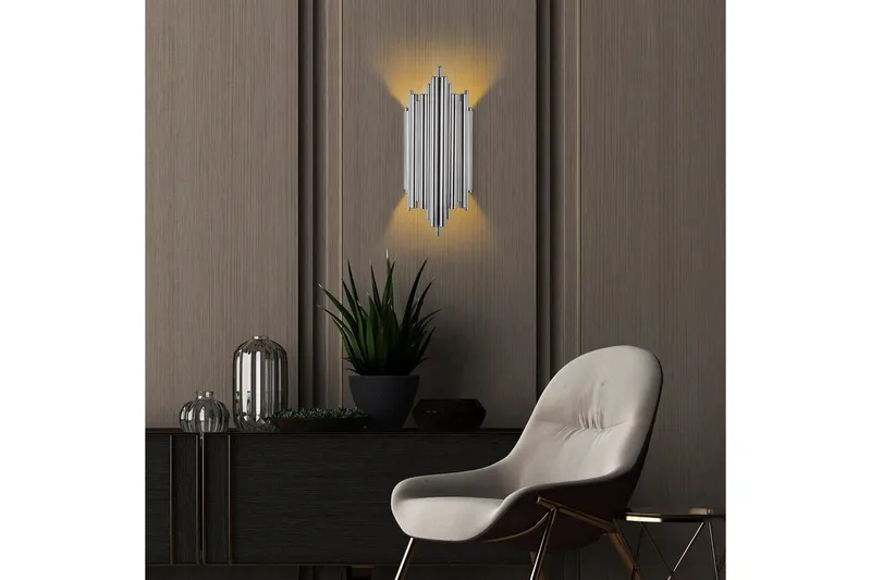 Vägglampa Raoji Krom - Krom - Belysning & el - Inomhusbelysning & lampor - Vägglampa