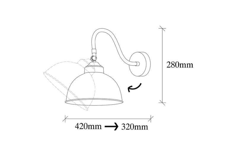 Vägglampa Rathour Svart - Svart - Belysning & el - Inomhusbelysning & lampor - Vägglampa