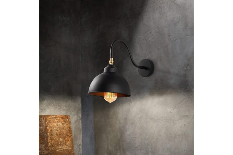 Vägglampa Rathour Svart - Svart - Belysning & el - Inomhusbelysning & lampor - Vägglampa