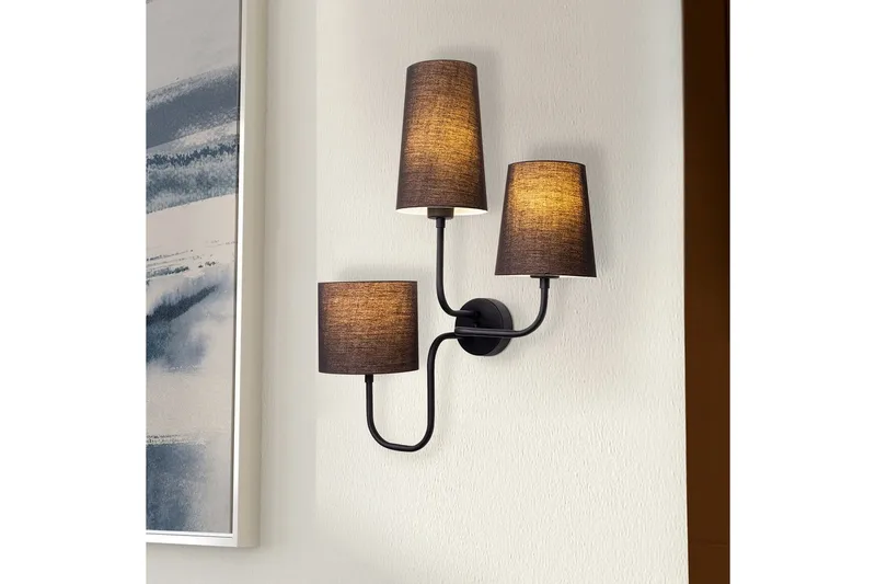 Vägglampa Rihan svart - Svart - Belysning & el - Inomhusbelysning & lampor - Vägglampa