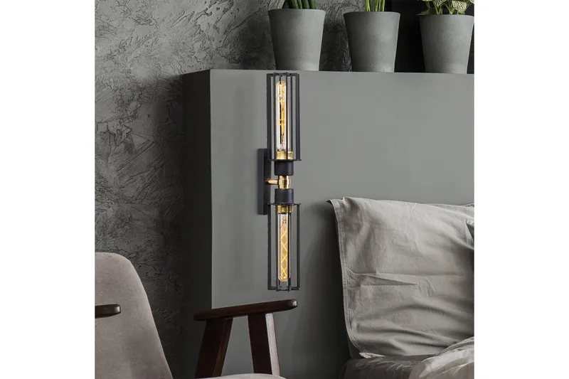 Vägglampa Sourab Skinande Svart / Rany - Guld/Svart - Belysning & el - Inomhusbelysning & lampor - Vägglampa