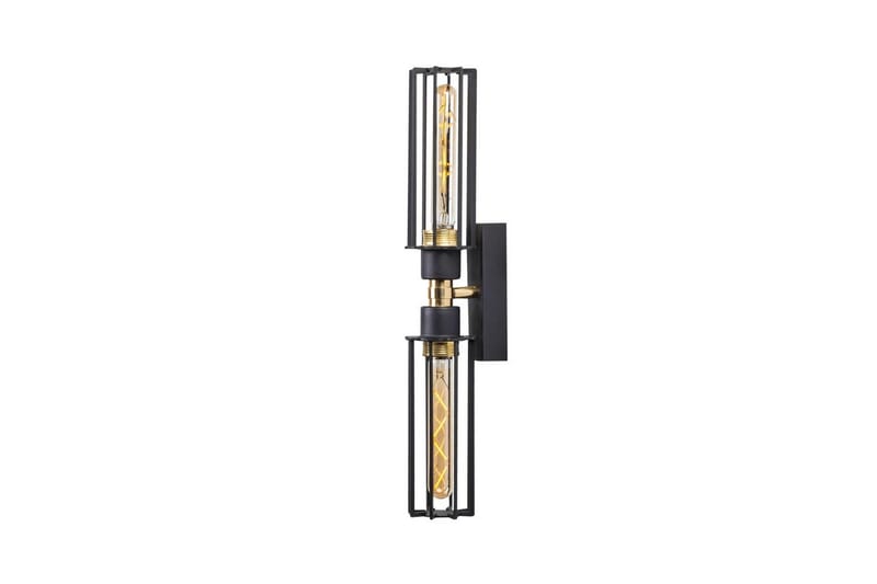 Vägglampa Sourab Skinande Svart / Rany, Guld/Svart