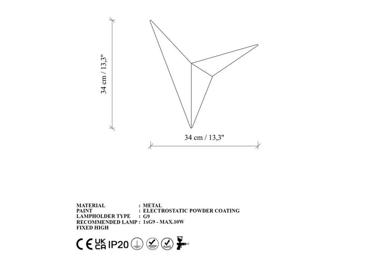 Vägglampa Stelin Rany - Guld - Belysning & el - Inomhusbelysning & lampor - Vägglampa