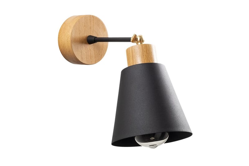 Vägglampa Sudalwani Svart / Ek - Svart / Ek - Belysning & el - Inomhusbelysning & lampor - Vägglampa