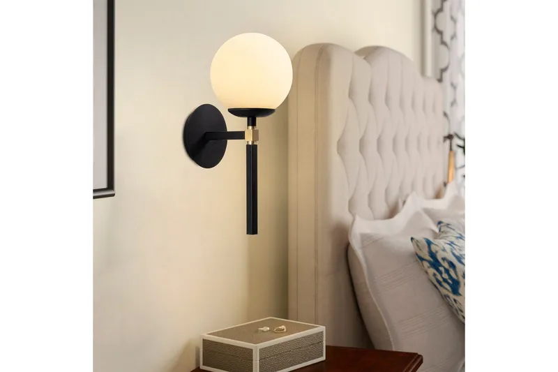 Vägglampa Sudasalle Svart / Vit - Svart/Vit - Belysning & el - Inomhusbelysning & lampor - Vägglampa