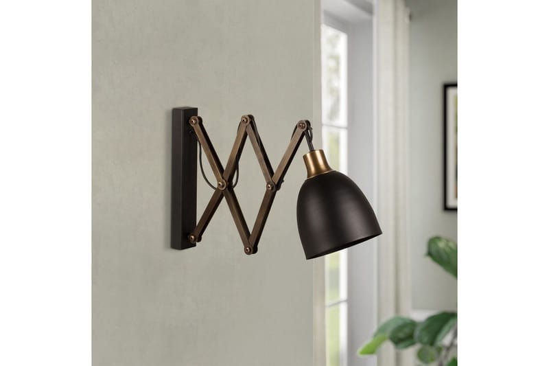 Vägglampa Sugana Lyra Svart / Vintage - Beige/Svart - Belysning & el - Inomhusbelysning & lampor - Vägglampa