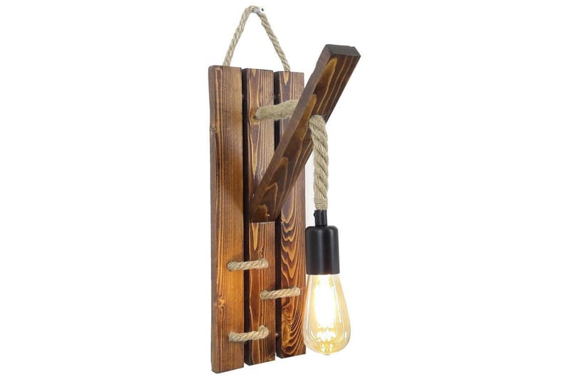 Vägglampa Teyra Trä, Brun