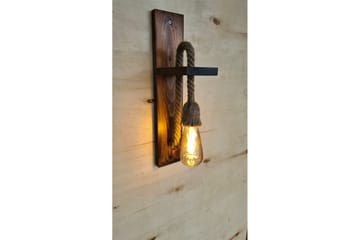 Vägglampa Teyra Valnöt - Rödfärgat trä - Belysning & el - Inomhusbelysning & lampor - Vägglampa