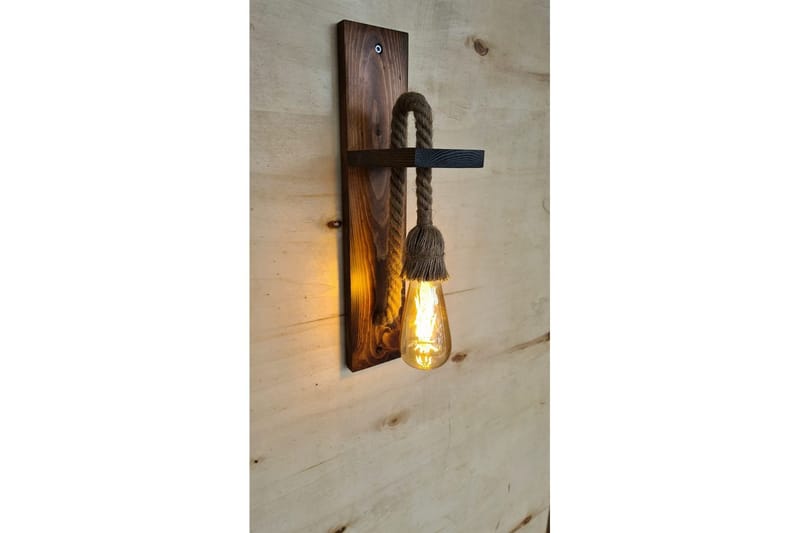 Vägglampa Teyra Valnöt - Rödfärgat trä - Belysning & el - Inomhusbelysning & lampor - Vägglampa