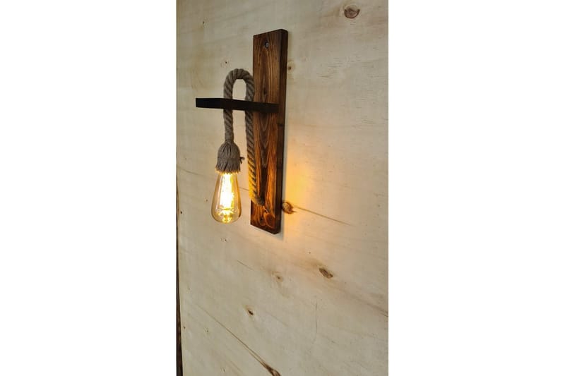 Vägglampa Teyra Valnöt - Rödfärgat trä - Belysning & el - Inomhusbelysning & lampor - Vägglampa