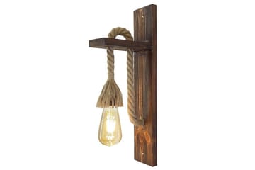Vägglampa Teyra Valnöt - Rödfärgat trä - Belysning & el - Inomhusbelysning & lampor - Vägglampa