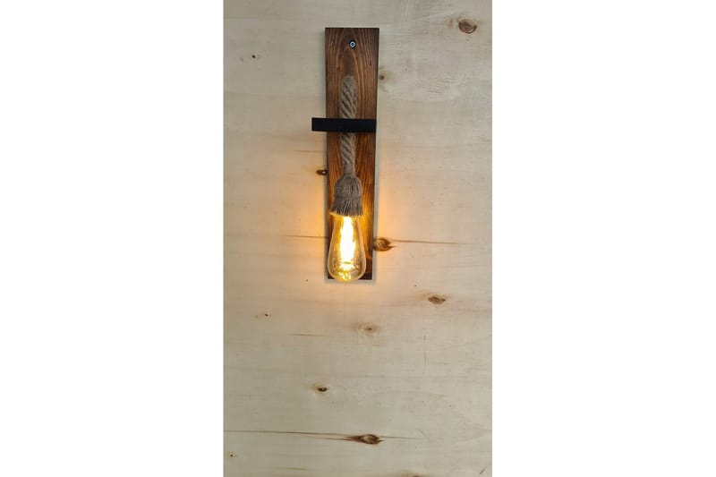 Vägglampa Teyra Valnöt - Rödfärgat trä - Belysning & el - Inomhusbelysning & lampor - Vägglampa