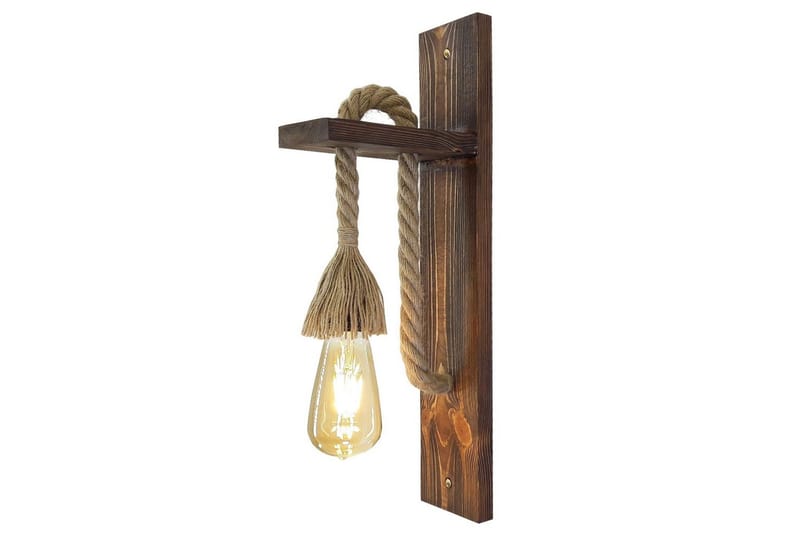 Vägglampa Teyra Valnöt - Rödfärgat trä - Belysning & el - Inomhusbelysning & lampor - Vägglampa