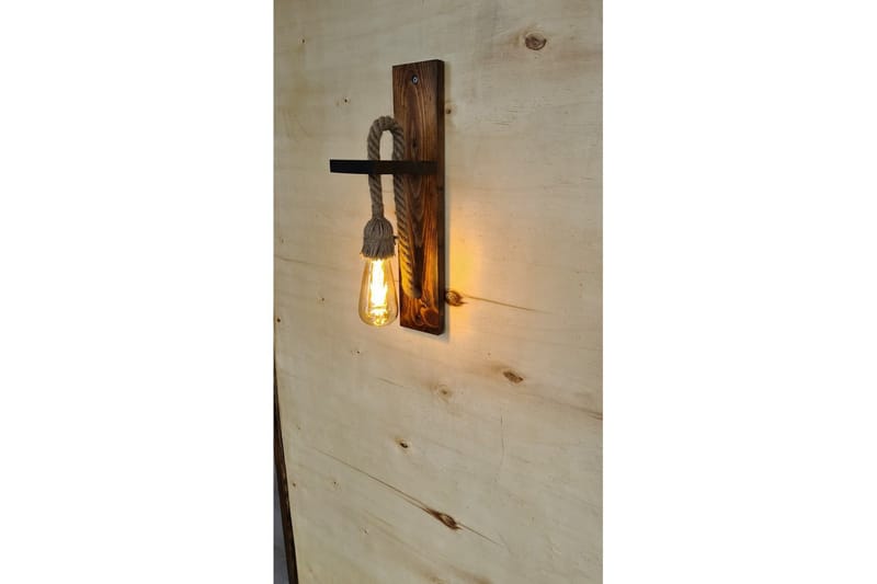 Vägglampa Teyra Valnöt - Rödfärgat trä - Belysning & el - Inomhusbelysning & lampor - Vägglampa