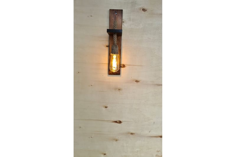 Vägglampa Teyra Valnöt - Rödfärgat trä - Belysning & el - Inomhusbelysning & lampor - Vägglampa